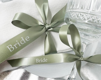 Personalized Satin Ribbon: Wedding Favors & Place Names