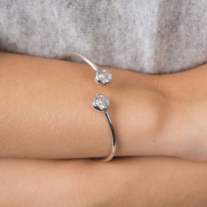 CZ Torque Bangle - Fashion Jewellery - Cz Bracelet
