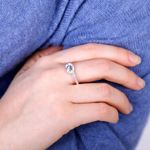 Friendship Knot Sterling Silver Ring, 925 Sterling Silver