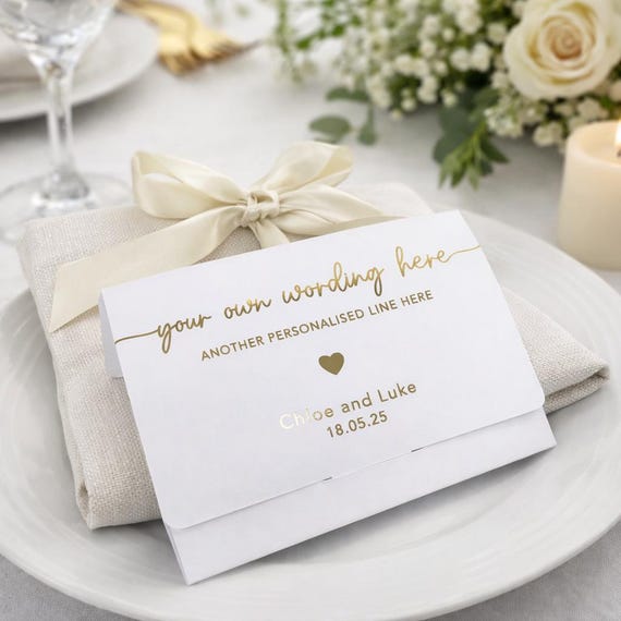 Custom Wedding Scratch Card Wallet: Lottery Ticket Holder, 300gsm Card