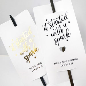 Wedding Sparkler Tag, Large size wedding sparkler tags, Personalised Card for Sparkler, Wedding Favour Sparkler, Sparkler Card, Sparkler Tag image 4