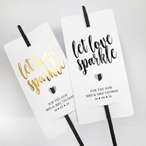 Wedding Sparkler Tag, Large size wedding sparkler tags, Personalised Card for Sparkler, Wedding Favour Sparkler, Sparkler Card, Sparkler Tag image 3