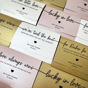 Porta biglietti della lotteria personalizzato, bomboniera per matrimonio, porta biglietti della lotteria, porta biglietti gratta e vinci, portafoglio per biglietti della lotteria, bomboniera personalizzata per la lotteria