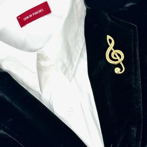 ChelseachicNYC Crystal Music Note Brooch Pin - Sixteenth Note With Swarovski Crystals