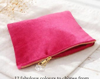 Plain velvet feel bags, blank bags for crafting, perfect for crafters to embelish, 12 beautiful colours