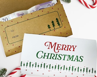Christmas Present Money  , Christmas Place Card, Money Gift Voucher Card, Christmas Money Card, Christmas Wallet Holder