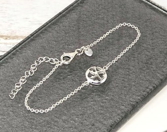 Pulsera de plata esterlina recortada de corazones múltiples, plata de ley, regalo para ella, regalo de amor, día de la madre, pulsera de amistad