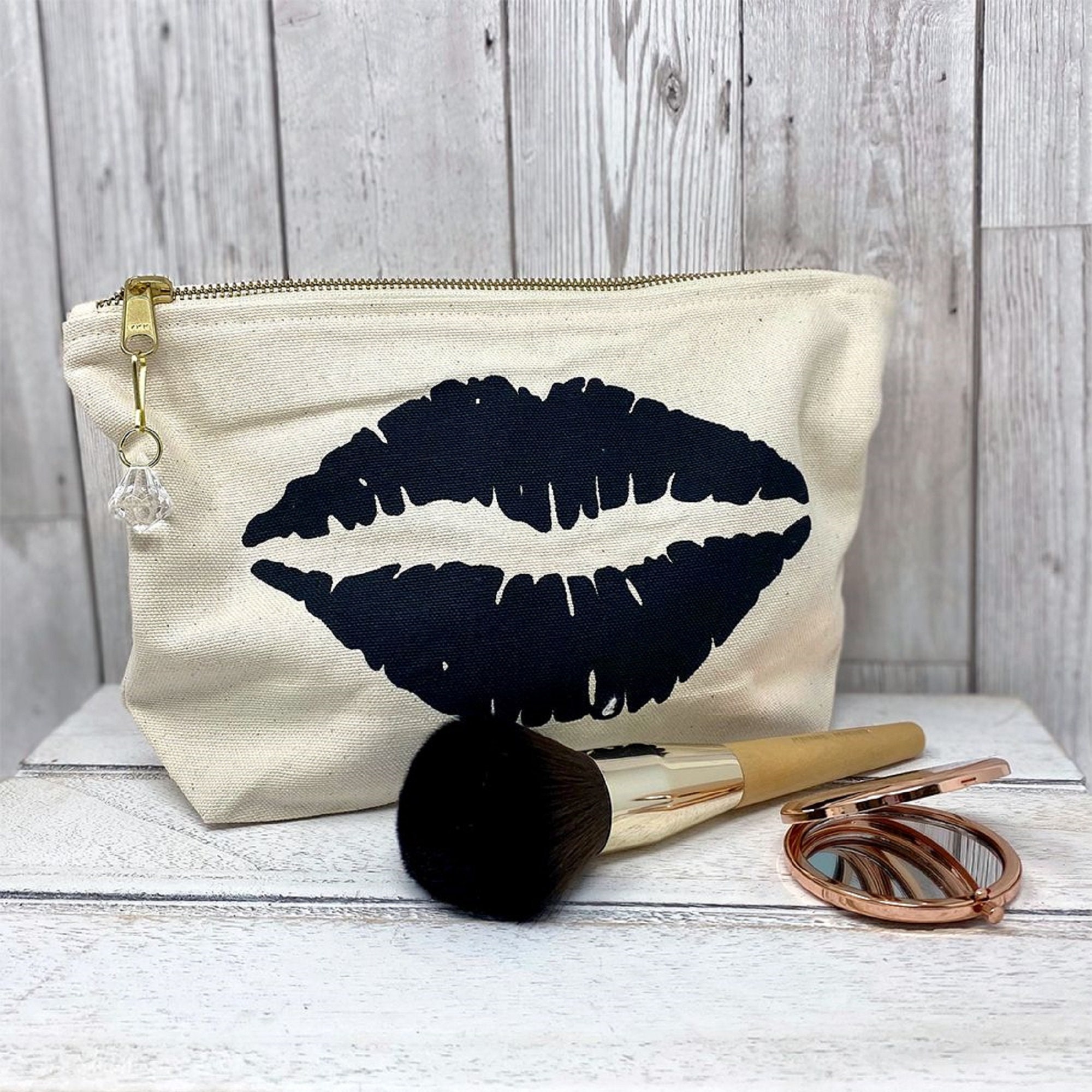 Lips Bagcosmetic Bagslogan Bagtoiletries Bagmakeup Etsy UK