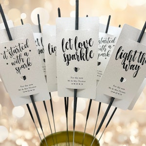 Etichette per matrimonio Sparkler personalizzate, Etichetta Sparkler per matrimonio personalizzata perlata, Etichette Sparkler per matrimonio di lusso di grandi dimensioni