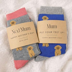 Personalisierte Cavapoo Bambussocken zum Muttertag - Tolles Geschenk für Hundeliebhaber! Cavapoo Geschenk, Mama Geschenk, Mama Geschenk, Geburtstag Geschenk, Socken Geschenk