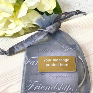 Sisters Bond Inspirational & Sentimental Message Bangle, Sister Gift, Family and Friendship image 3