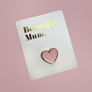 Belle maman en feuille d'or, badge personnalisé fête des mères, fête des mères, cadeau personnalisé, cadeau maman, mère, badge coeur