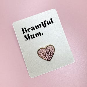 Carte-cadeau personnalisé fête des mères belle maman, fête des mères, cadeau personnalisé, cadeau d'anniversaire de maman, mère, badge coeur