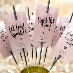 Personalisierte Karte für Sparkler, gravierte Karte für Sparkler, Geschenkanhänger Hochzeit, Karte für Sparkler, Geschenk Einleger