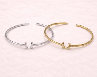 Lucky Horseshoe Bangle open manchet