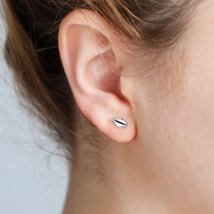 Cute Small Lips Silver Stud Earrings