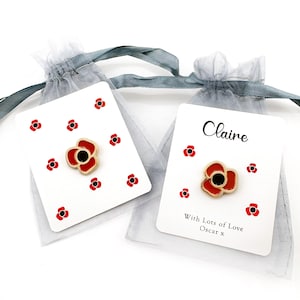 Mohnblume Pin Abzeichen, hochwertige Mohnblume Brosche, rote Mohnblume Abzeichen, Mohnblume Geschenk, personalisierte Pin Abzeichen, Mohnblume Emaille Pin Abzeichen