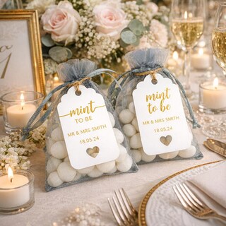 100 Etichette Personalizzate Per Bomboniere Matrimonio | Darling Souvenir 4x5,5 Cm, Carta Di Qualità, Fatte Su Misura