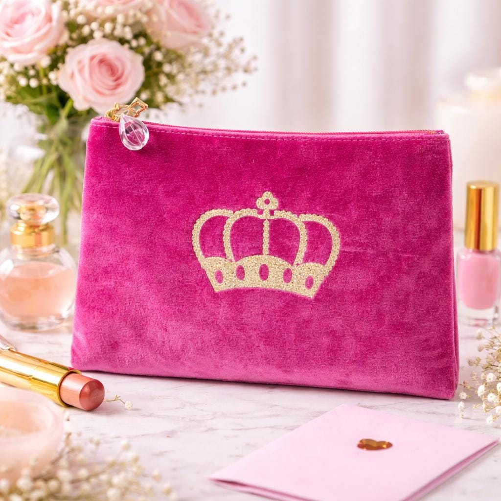 Crown Velvet Make up Bag - Etsy