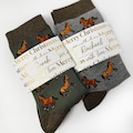 Personalised Christmas Horse Bamboo Socks with Gold Foil Label – Great Gift for Horse Lovers! Horse Gift, Christmas Gift, Sock Gift