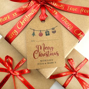 Christmas personalised gift tags, Christmas gift wrap, Christmas wrapping, custom gift tags, custom gift wrap image 2