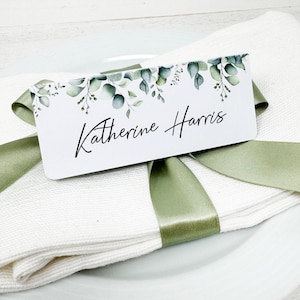 Segnaposto personalizzati in eucalipto, segnaposto per matrimoni, segnaposto per eventi, segnaposto con nome, segnaposto a tenda, segnaposto personalizzati