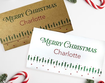 Personalised Christmas Present Money Wallet, Christmas Place Card, Money Gift Voucher Card, Christmas Money Card, Christmas Wallet Holder