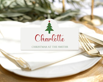 Christmas Table Decorations, Christmas Name Place Setting