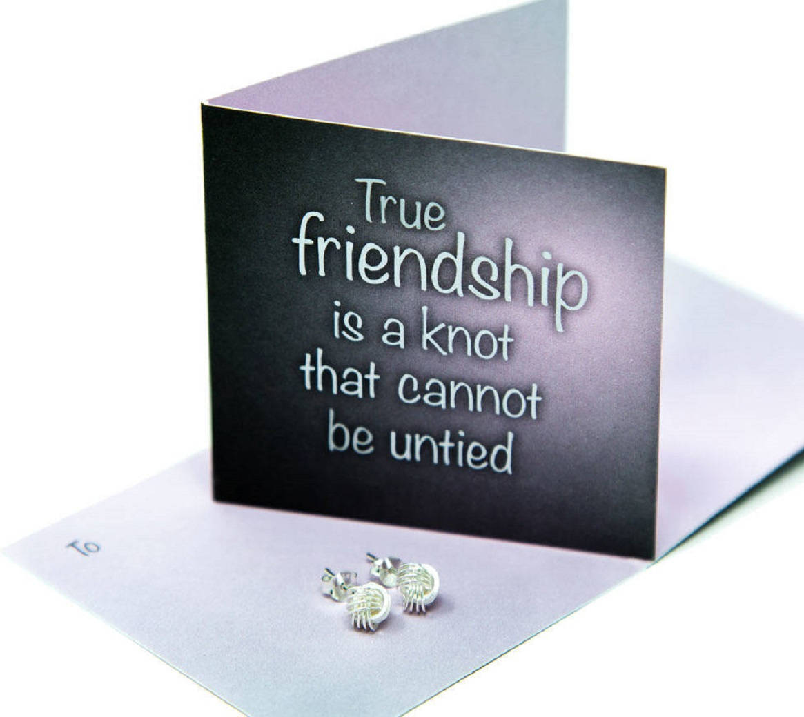 Friendship Knot Earrings in Sterling 