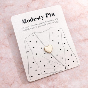 Heart Modesty Pin: Blouse & Dress Brooch