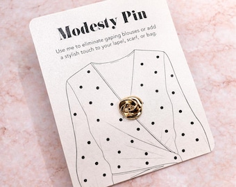 Knot Modesty Pin: Metal Alloy Brooch