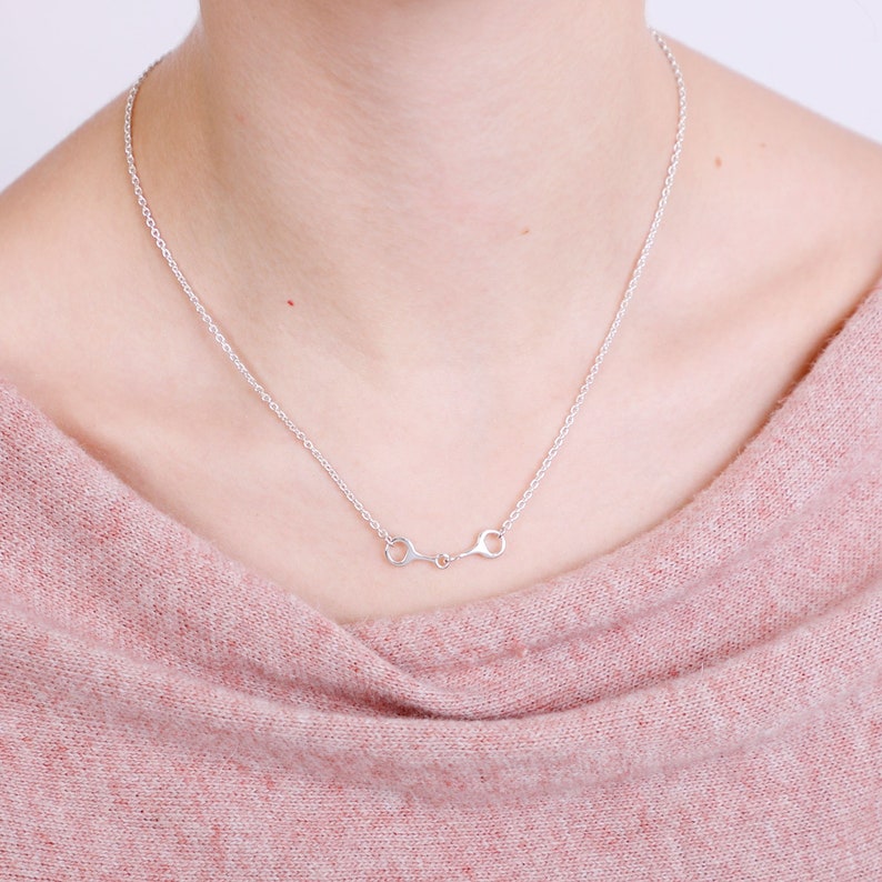 Horse Riding Sterling Silver Horse Bit Necklace Horse Pendant Etsy UK