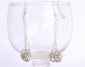 Silver Love Knot Earring - Danish Love Knot - Bridesmaid Gift - Wedding Jewelry - Dangle Earring - Drop Earring - Knot Jewelry - Denmark