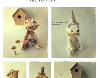 Teddy bear pattern 6.5 inch by Medveduska