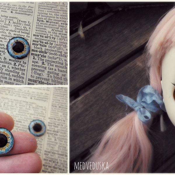 Handpainted Blythe eyechips by Medveduska