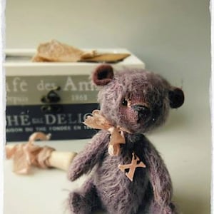 Pocket teddy bear 5inch  pattern-mohair,german viscose