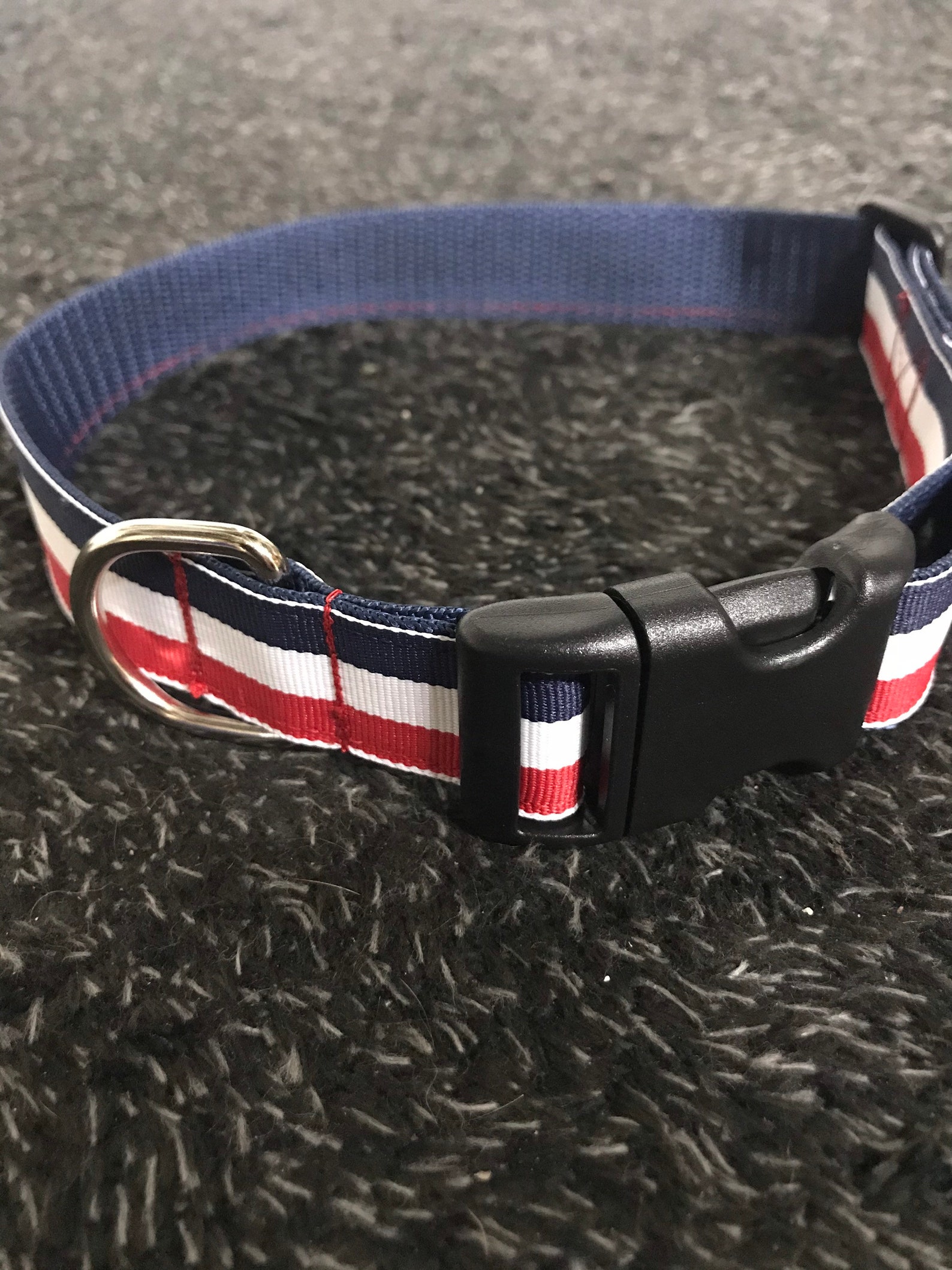 Designer Inspired Red White & Blue Dog Collar. Etsy