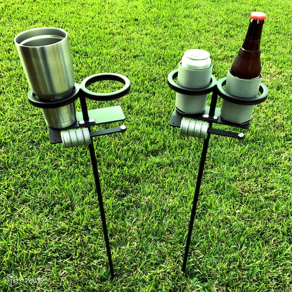 Skolders™ Ground Stakes - Set of 2 | Outdoor Game Score Keeper & Drink Holder by Get Outside Games