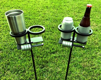 Skolders™ Ground Stakes - Set of 2 | Outdoor Game Score Keeper & Drink Holder by Get Outside Games