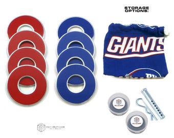 8 New York Giants Color VVashers w/ Storage Options - Washer Toss Game Washers by Get Outside Games