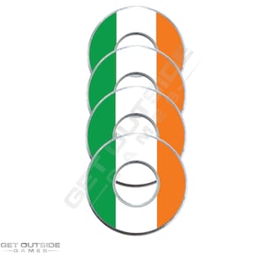 4 Irish Flag VVashers - Washer Toss Game Washers by Get Outside Games