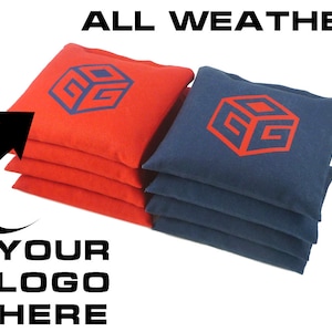 8 Custom Logo Classic Series Cornhole Bags - All Weather