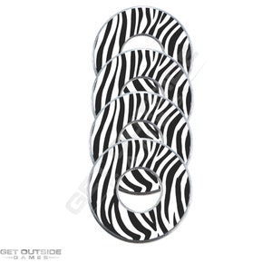 4 Zebra Stripes VVashers - Washer Toss Game Washers by Get Outside Games