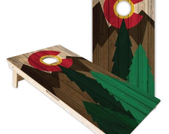 24x48 Full Size Premium Cornhole Boards - Direct Print - Colorado Mountains - by Get Outside Games