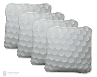 4 Golf Ball Premium Cornhole Bags | Corn or All Weather with Color Options