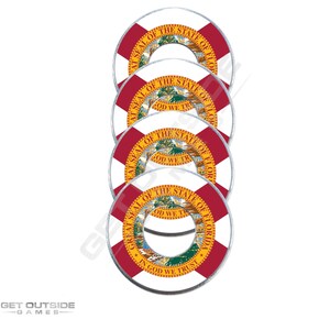 4 Florida Flag VVashers - Washer Toss Game Washers by Get Outside Games