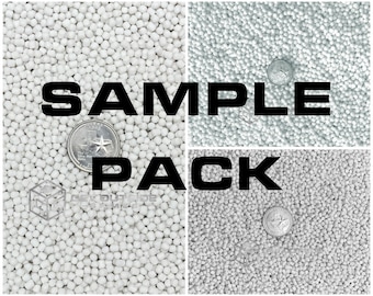 Plastic Poly Pellet Sample Pack - Extra Heavy, Small, Round, Heavy, Light