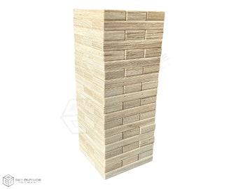 Premium Tabletop Tower Block Set - 1x3 - 54 or 60 Blocks by Get Outside Games