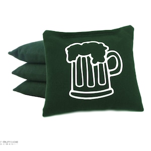 4 Beer Classic Series Cornhole Bags | Corn or All Weather with Color Options