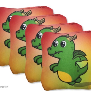 4 Dragon Premium Cornhole Bags | Corn or All Weather with Color Options